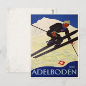 Briefkaart met  Ski Resort Print (Voorkant / Achterkant)