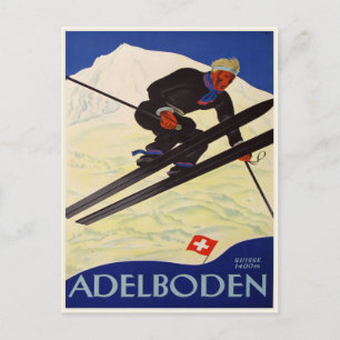 Briefkaart met  Ski Resort Print