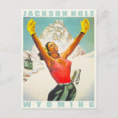 Briefkaart met skiafdrukken van Aspen (Voorkant)