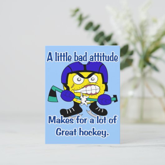 Briefkaart met slechte instelling (Staand voorkant)