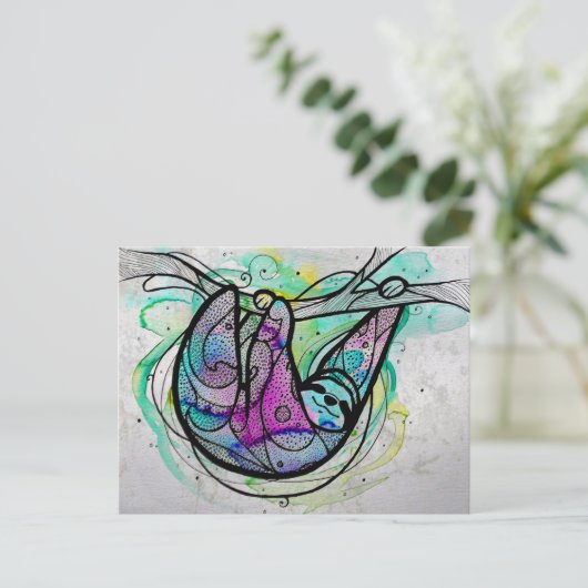 Briefkaart met sleuf (Staand voorkant)