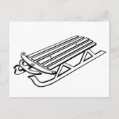 Briefkaart met sneeuwblaasjes in de winter (Voorkant)