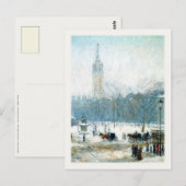 Briefkaart met Snowy Madison Square (Voorkant / Achterkant)