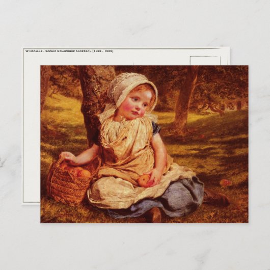 Briefkaart met Sophie Gengembre Anderson Painting (Voorkant / Achterkant)