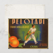 Briefkaart met Spaanse kratelafdruk voor olijven (Voorkant / Achterkant)