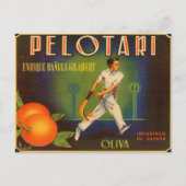 Briefkaart met Spaanse kratelafdruk voor olijven (Voorkant)