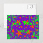 Briefkaart met spellbound "Jouw tekst" (Voorkant / Achterkant)