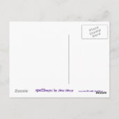 Briefkaart met spellbound "Jouw tekst" (Achterkant)