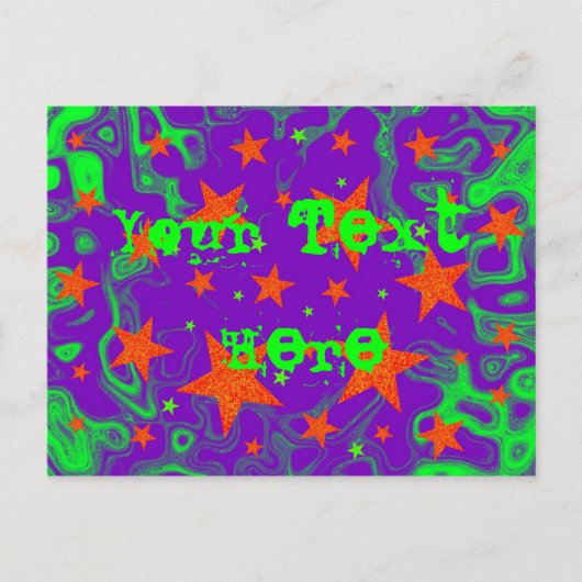 Briefkaart met spellbound "Jouw tekst" (Voorkant)