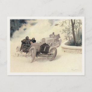 Briefkaart met sportauto's