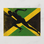 Briefkaart met Sprinter op Jamaica Flag (Voorkant)