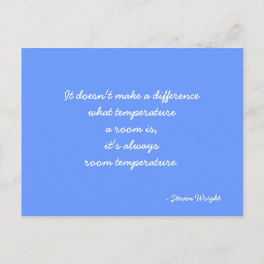 Briefkaart met Steven Wright (Voorkant)