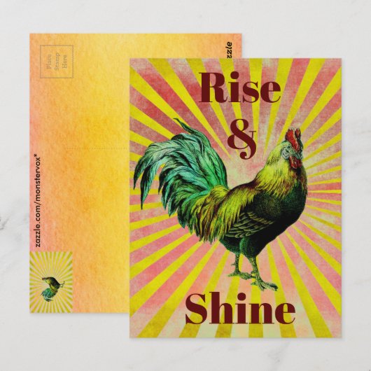 Briefkaart met stijgingen en schijn (Voorkant / Achterkant)