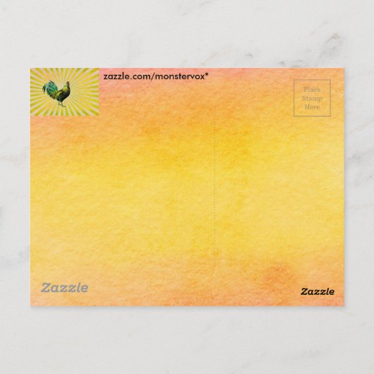 Briefkaart met stijgingen en schijn (Achterkant)