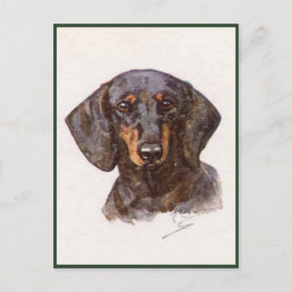 Briefkaart met  stijl met Cute Dachshund