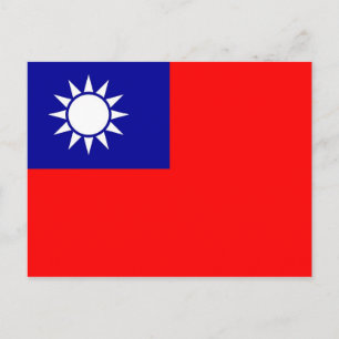 Briefkaart met Taiwanese vlag
