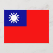Briefkaart met Taiwanese vlag (Voorkant)