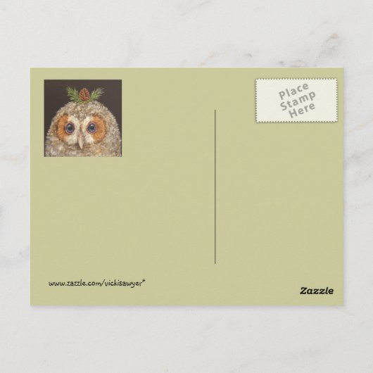 briefkaart met tamarack (Achterkant)