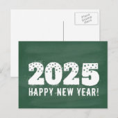 Briefkaart met tekst van 2025 op schoolbord. Nieuw (Voorkant / Achterkant)