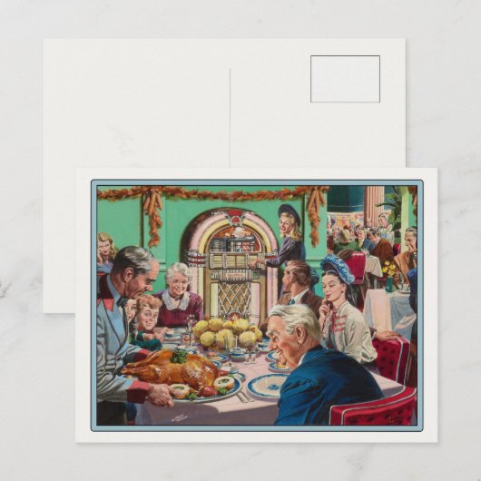 Briefkaart met Thanksgiving (Voorkant / Achterkant)