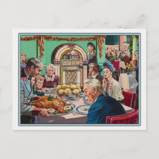 Briefkaart met  Thanksgiving (Voorkant)