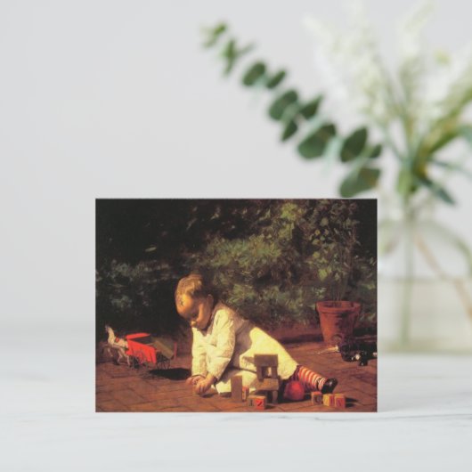 Briefkaart met Thomas Eakins schilderen (Staand voorkant)