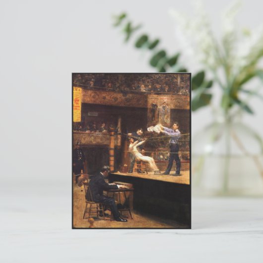 Briefkaart met Thomas Eakins schilderen (Staand voorkant)