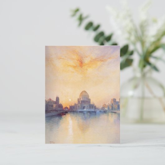 Briefkaart met Thomas Moran schilderen (Staand voorkant)