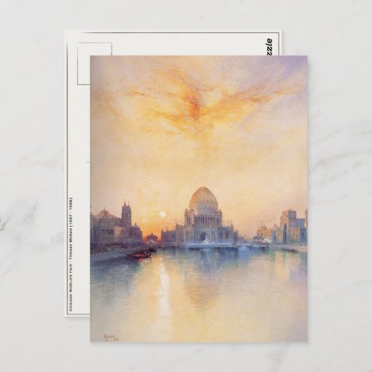 Briefkaart met Thomas Moran schilderen (Voorkant / Achterkant)