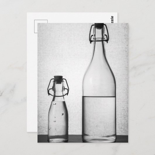 Briefkaart met troebele waterflessen (Voorkant / Achterkant)