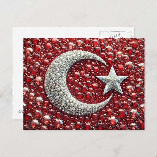 Briefkaart met Turks Kleuren Design (Voorkant / Achterkant)