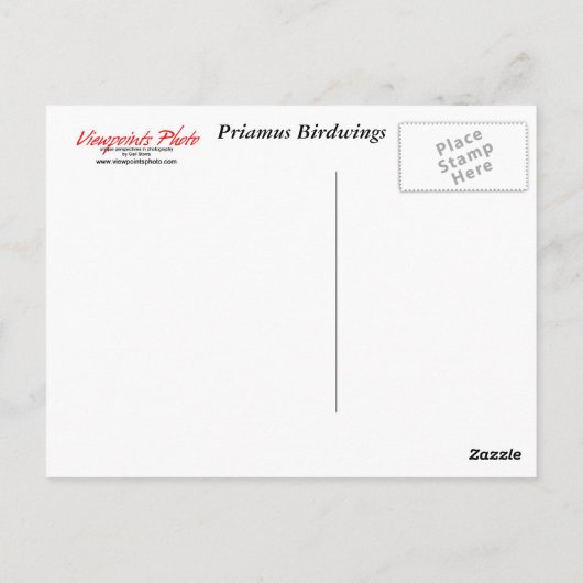 Briefkaart met twee vlinders (Achterkant)