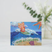 Briefkaart met uitspoeling kanker (Staand voorkant)