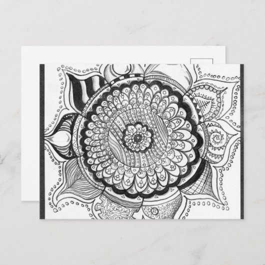 Briefkaart met variabele mandala (Voorkant / Achterkant)