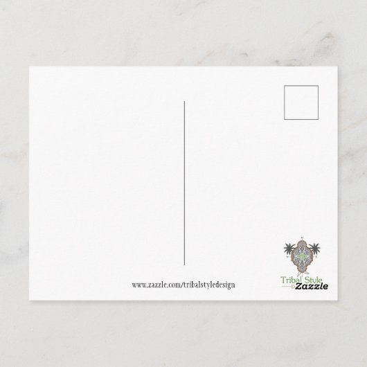 Briefkaart met variabele mandala (Achterkant)