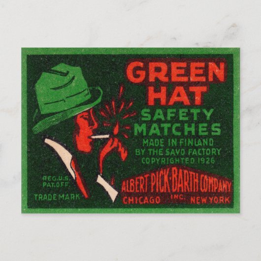 Briefkaart met  veiligheidsmatchen afdrukken (Voorkant)