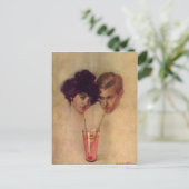  Briefkaart met verfrissend jong paar (Staand voorkant)