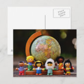 Briefkaart met verschillende nationaliteiten (Voorkant / Achterkant)