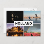 Briefkaart met vier foto's Holland collage (Voorkant / Achterkant)