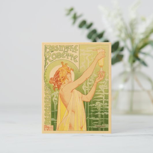 Briefkaart met Vintage Ad-Poster (Staand voorkant)