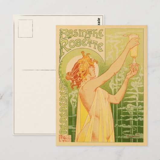 Briefkaart met Vintage Ad-Poster (Voorkant / Achterkant)