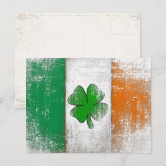 Briefkaart met vlag (Voorkant / Achterkant)