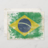 Briefkaart met Vlag uit Brazilië (Voorkant / Achterkant)