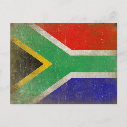 Briefkaart met vlag uit Zuid-Afrika (Voorkant)
