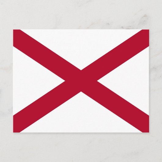 Briefkaart met vlag van Alabama State - Verenigde (Voorkant)