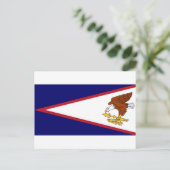 Briefkaart met vlag van Amerikaans-Samoa- USA (Staand voorkant)