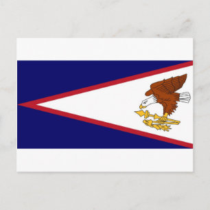 Briefkaart met vlag van Amerikaans-Samoa- USA