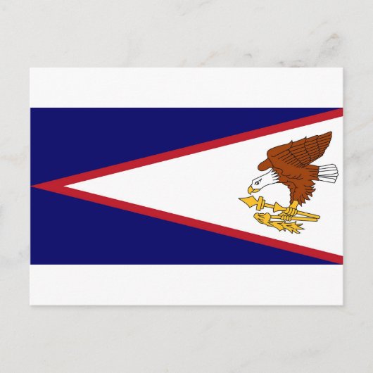 Briefkaart met vlag van Amerikaans-Samoa- USA (Voorkant)