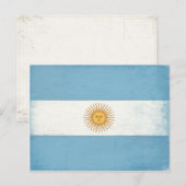 Briefkaart met vlag van Argentinië (Voorkant / Achterkant)