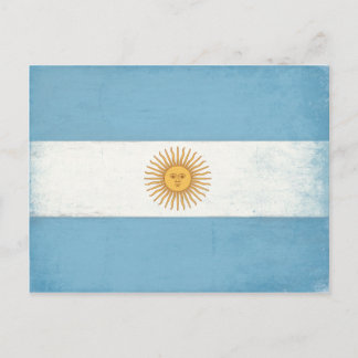 Briefkaart met vlag van Argentinië